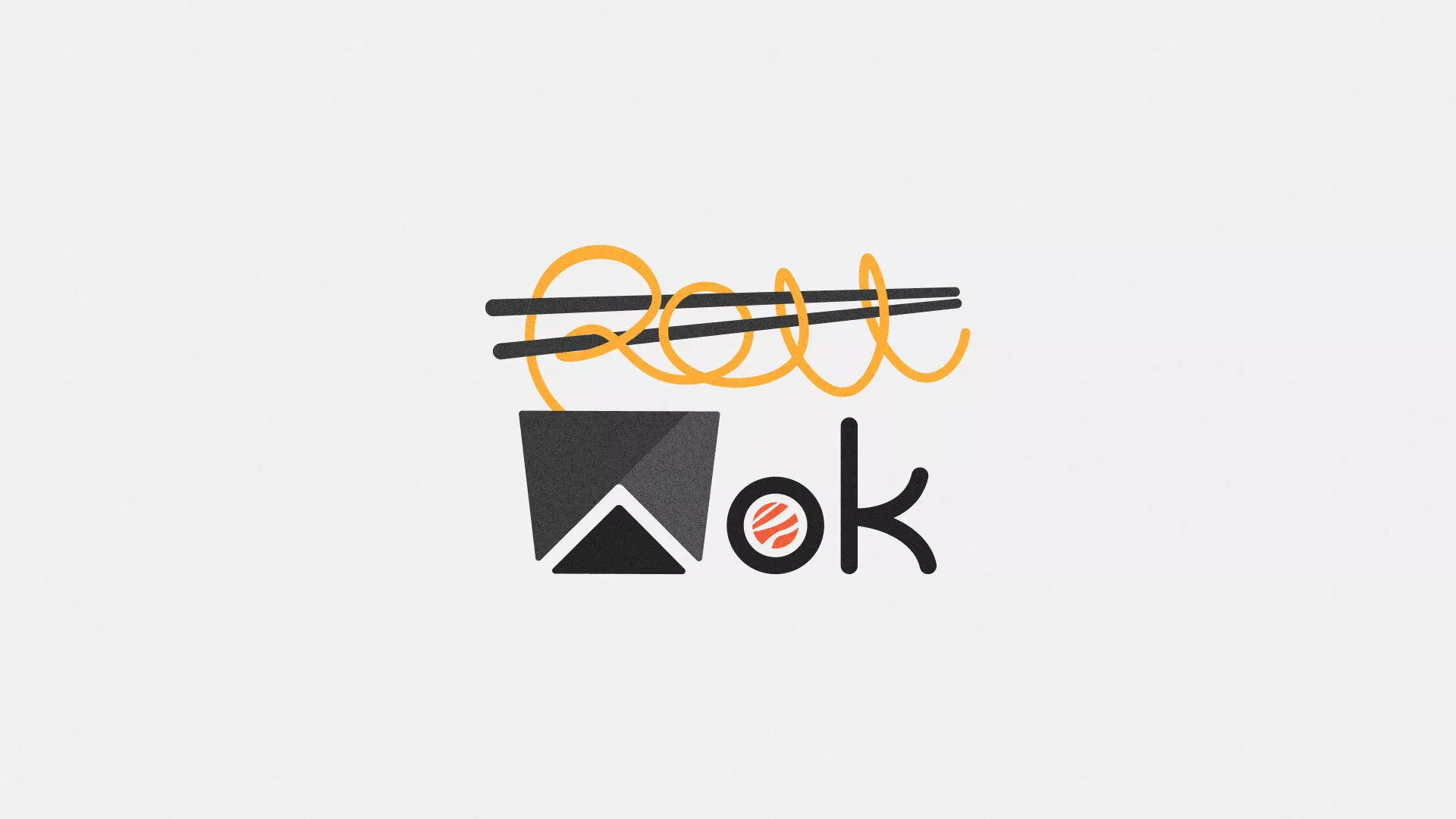 Разработка логотипа суши-бара «Roll Wok Club» в Пласте